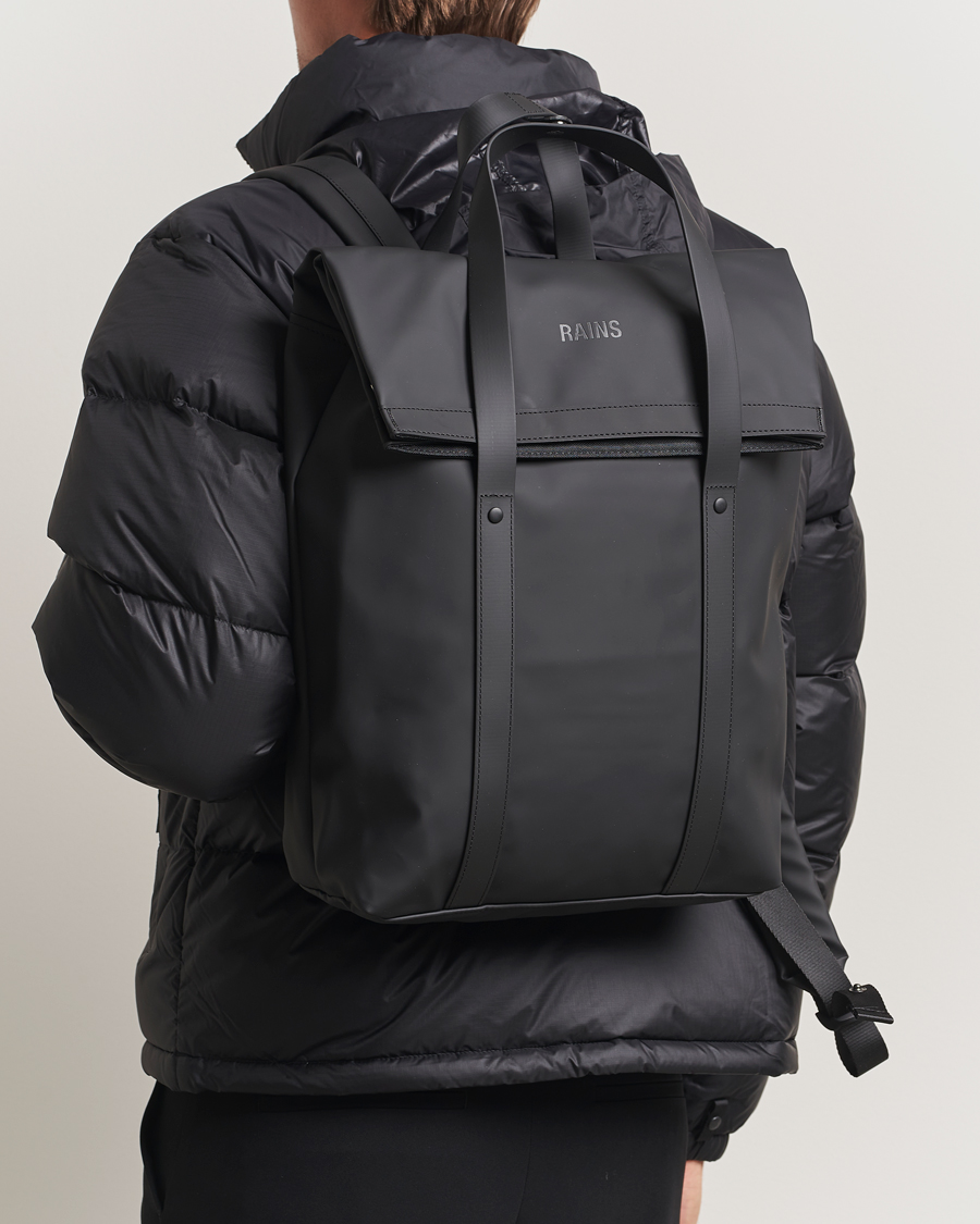 Men | Bags | RAINS | 2 Way Tote Backpack Black