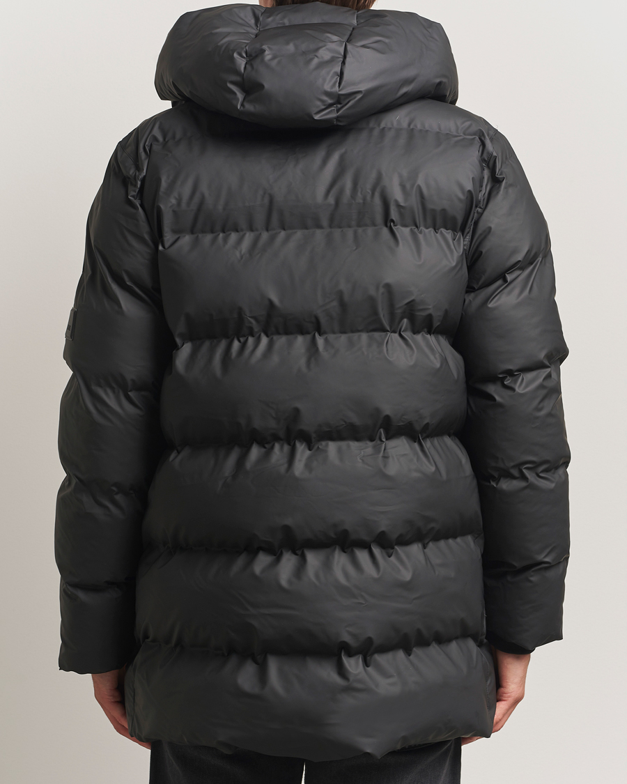 Men | Coats & Jackets | RAINS | Alta Long Puffer Cargo Jacket Black