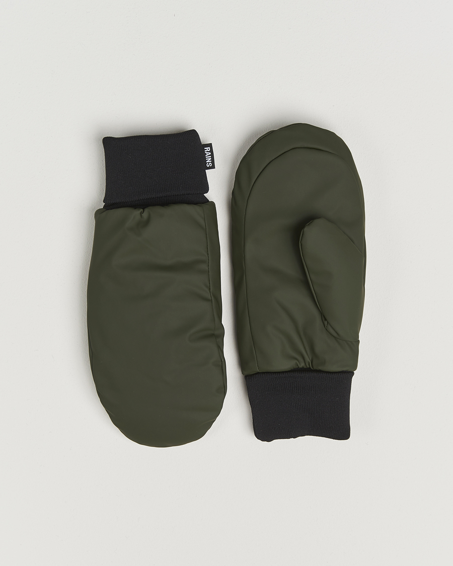 Men | Gloves | RAINS | Alta Puffer Mittens Green