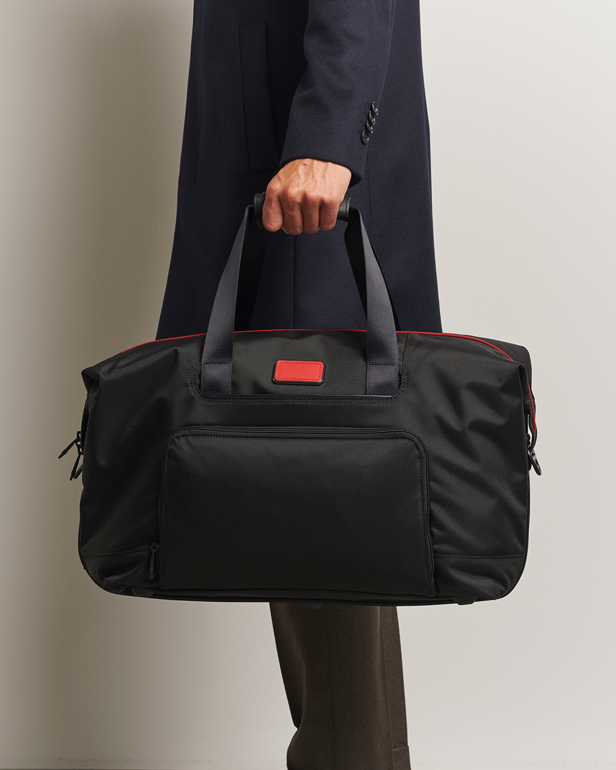 Men | Bags | TUMI | Alpha 3 Double Expansion Travel Satchel Black/Red