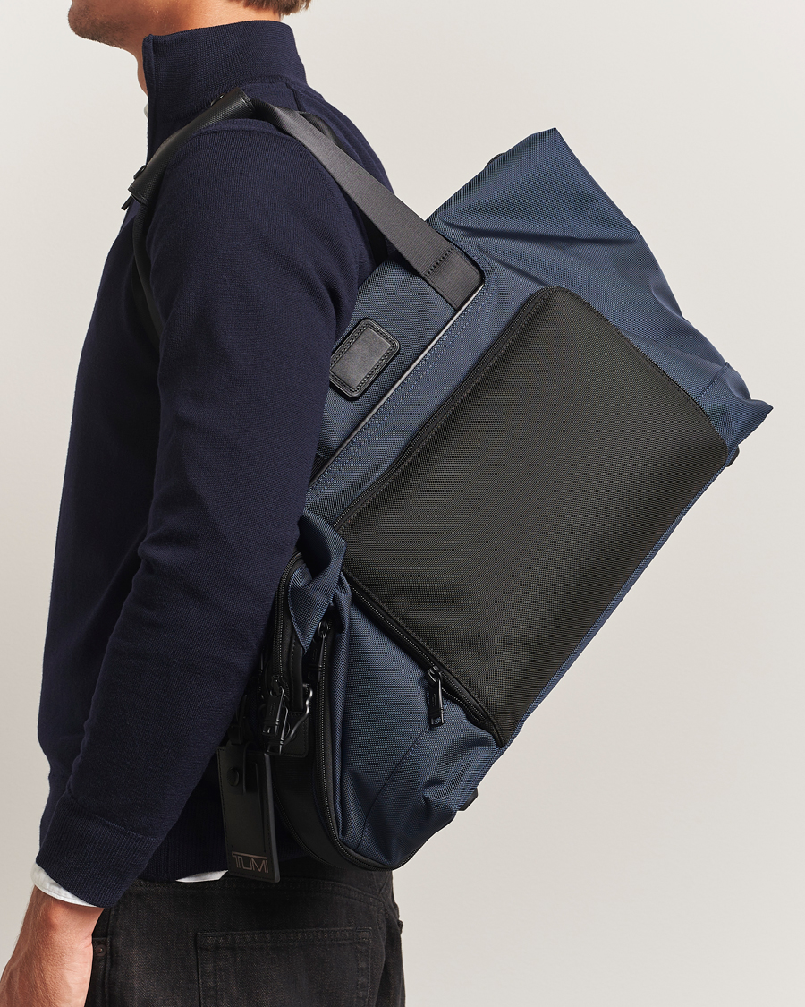 Men | Bags | TUMI | Alpha 3 Double Expansion Travel Satchel Navy