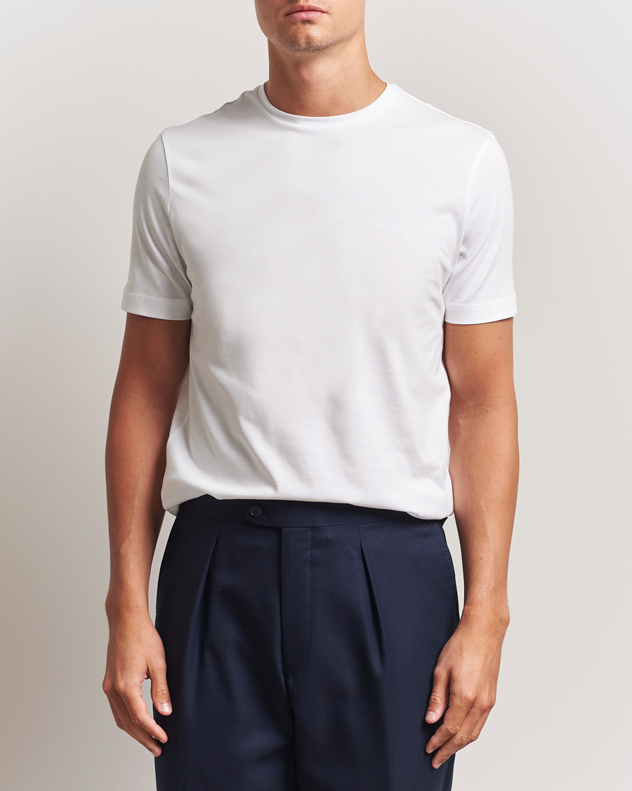 Men | T-Shirts | Stenströms | Supima Cotton T-Shirt White