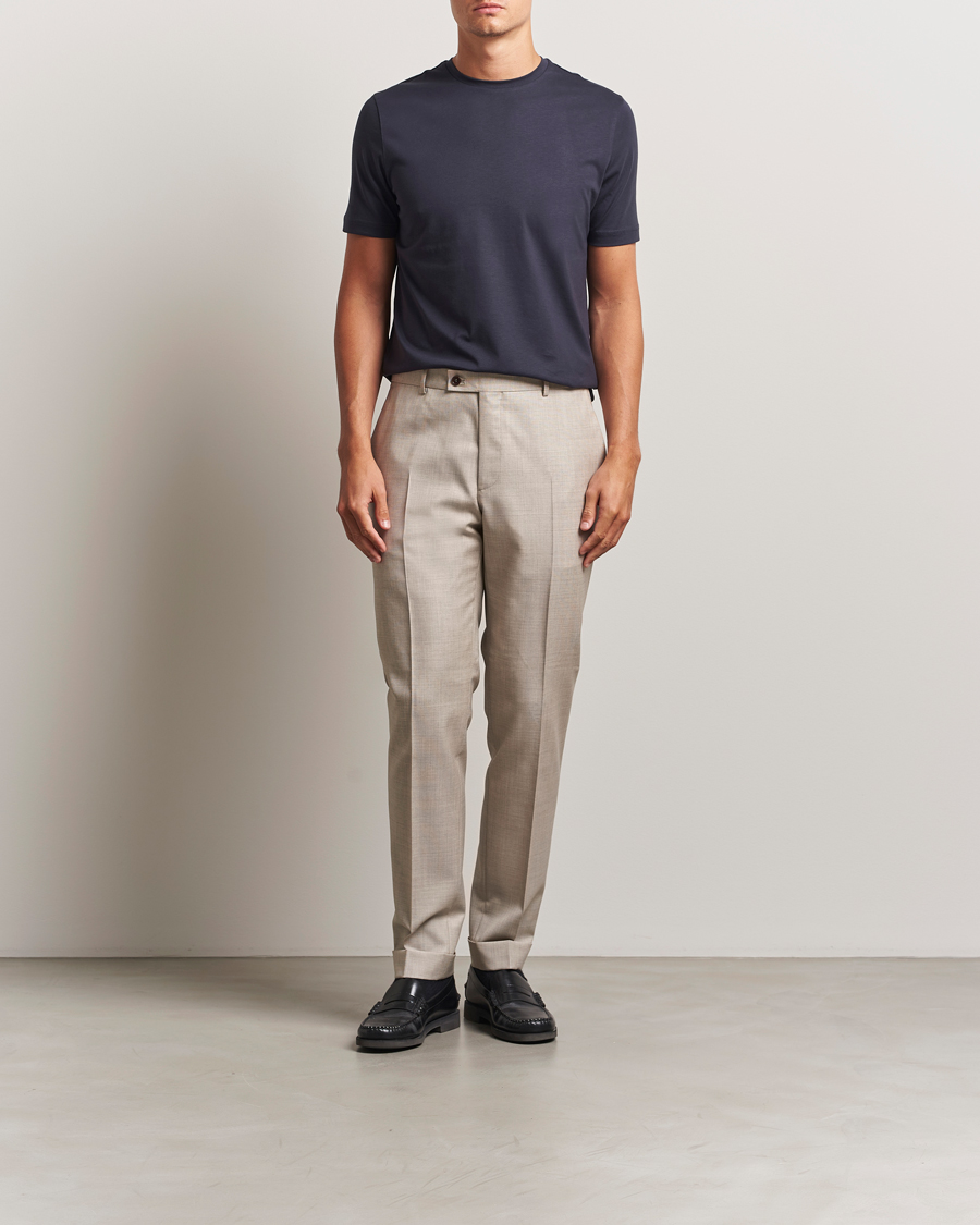 Men | T-Shirts | Stenströms | Supima Cotton T-Shirt Navy