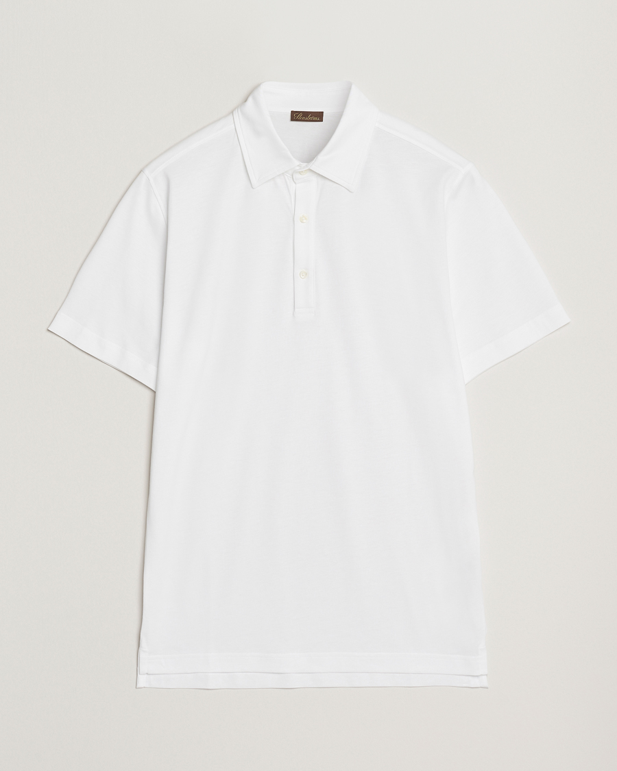 Men | Polo Shirts | Stenströms | Supima Cotton Polo Shirt White