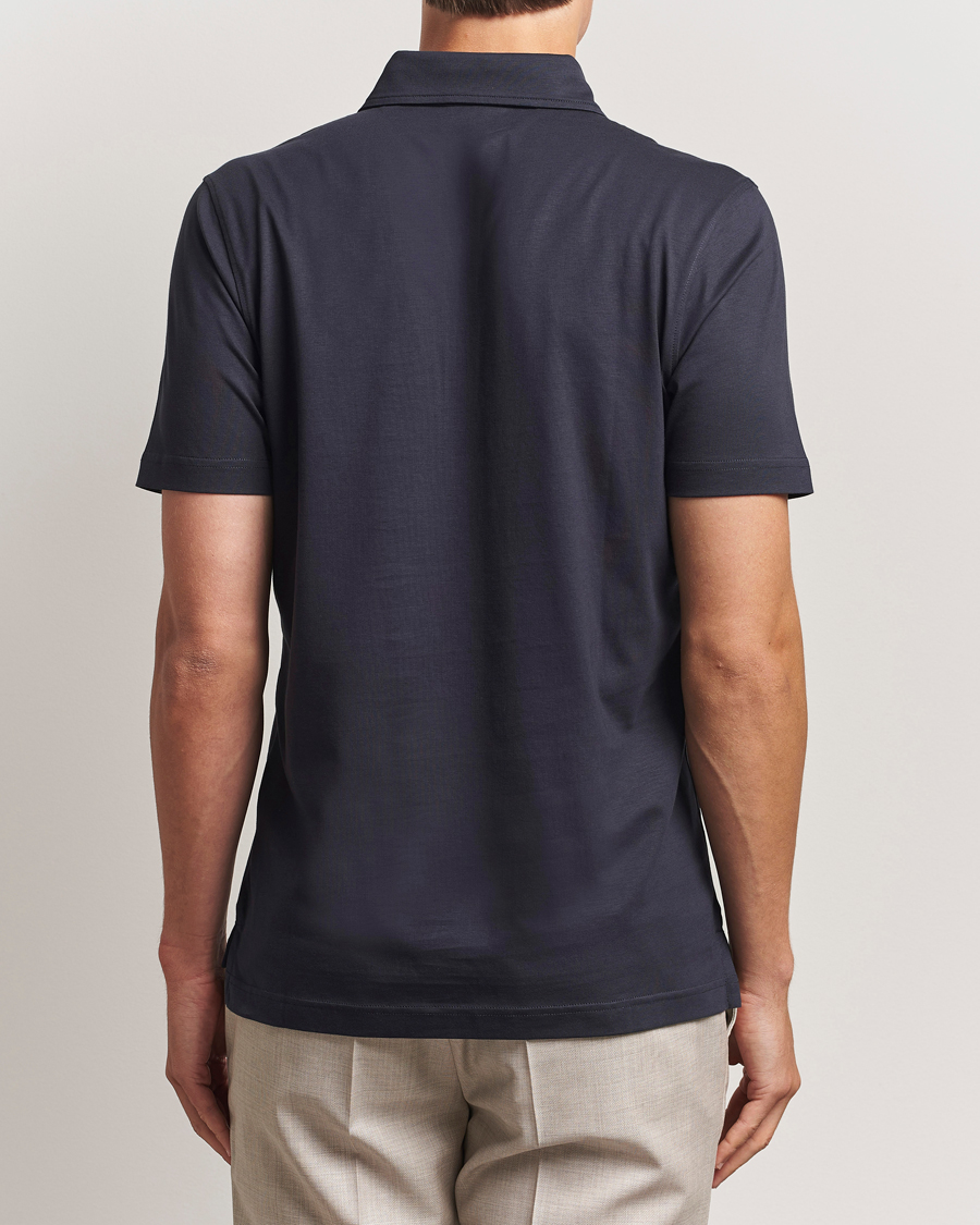 Men | Polo Shirts | Stenströms | Supima Cotton Polo Shirt Navy