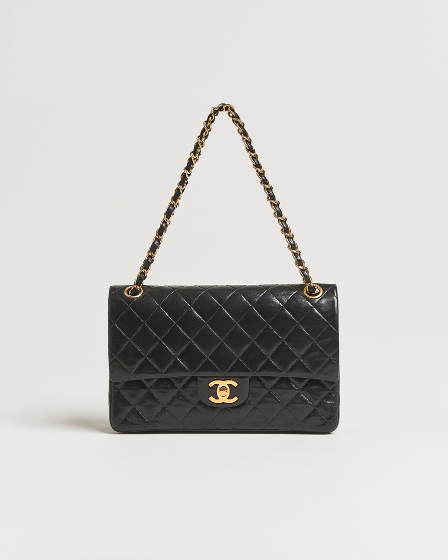 Men | Gifts for Her | Chanel Pre-Owned | Classic Double Flap Medium Lambskin Black