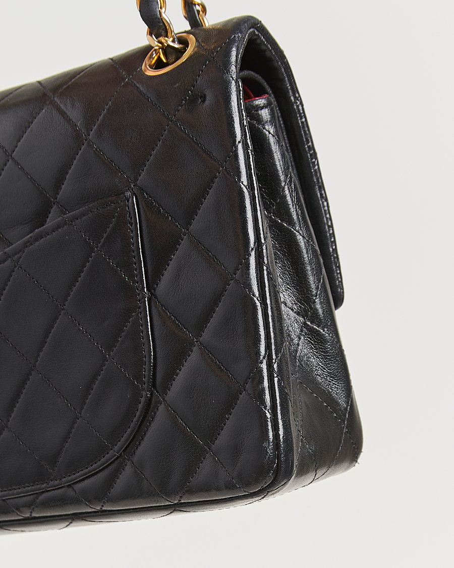 Men | Gifts for Her | Chanel Pre-Owned | Classic Double Flap Medium Lambskin Black