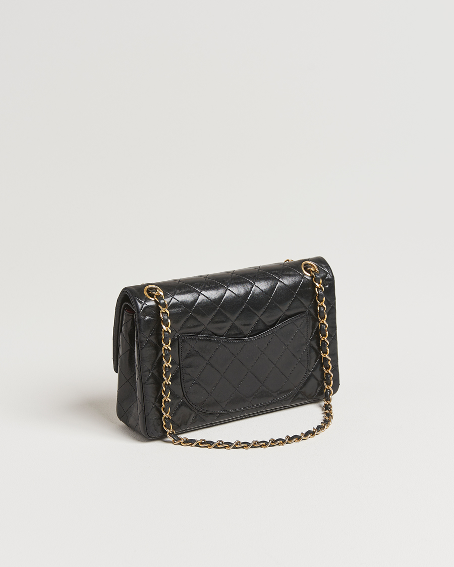 Men | Gifts for Her | Chanel Pre-Owned | Classic Double Flap Medium Lambskin Black