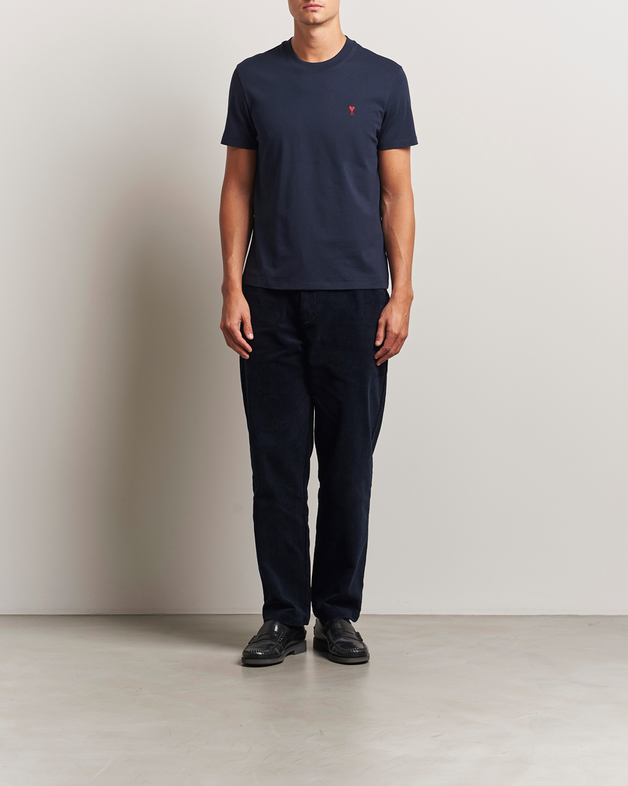 Men | T-Shirts | AMI | Heart Logo T-Shirt Night Blue