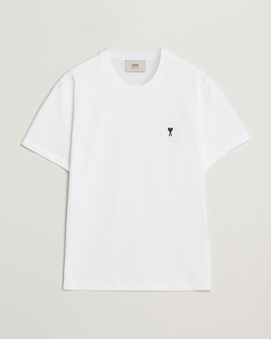 Men | T-Shirts | AMI | Black Heart Logo T-Shirt White
