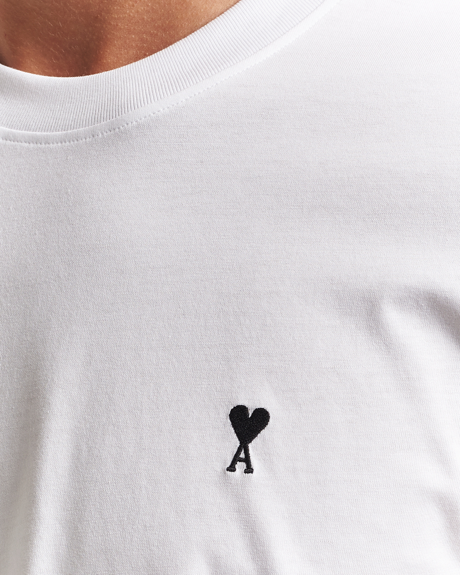 Men | T-Shirts | AMI | Black Heart Logo T-Shirt White