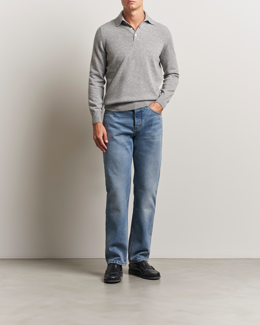 Men | Trousers | AMI | Classic Fit Jeans Used Blue