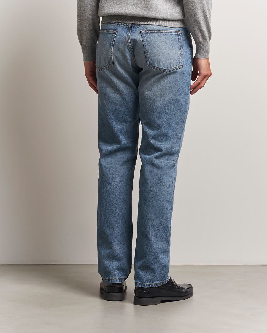 Men | Trousers | AMI | Classic Fit Jeans Used Blue