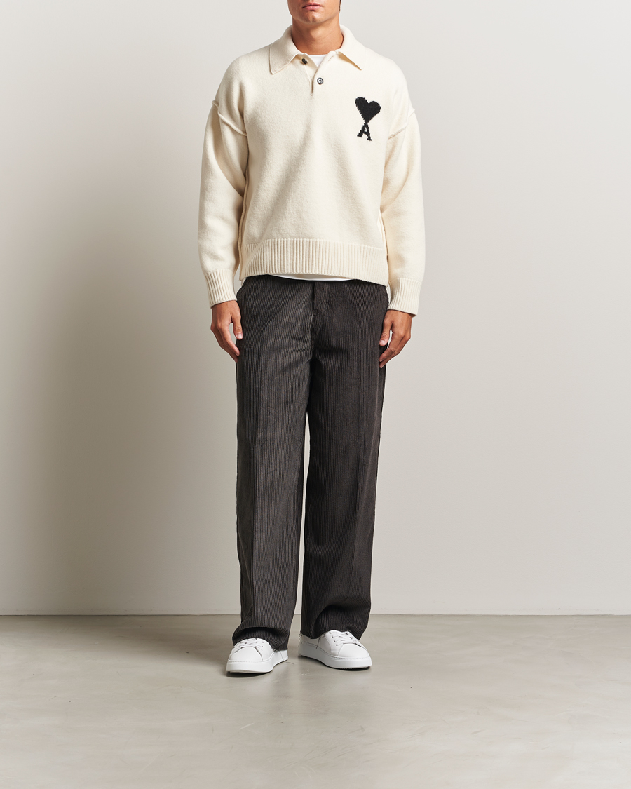 Men | Trousers | AMI | Corduroy Trousers Anthracite