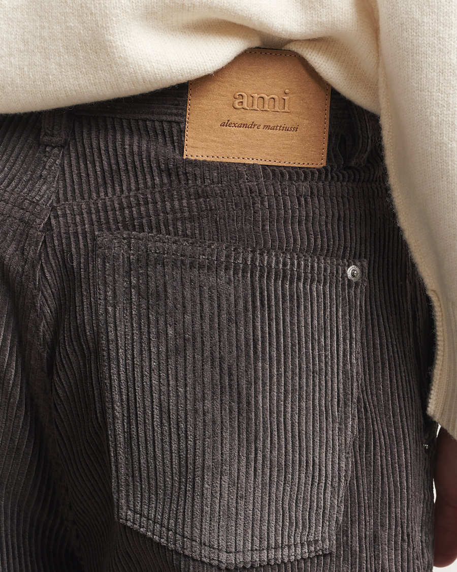 Men | Trousers | AMI | Corduroy Trousers Anthracite