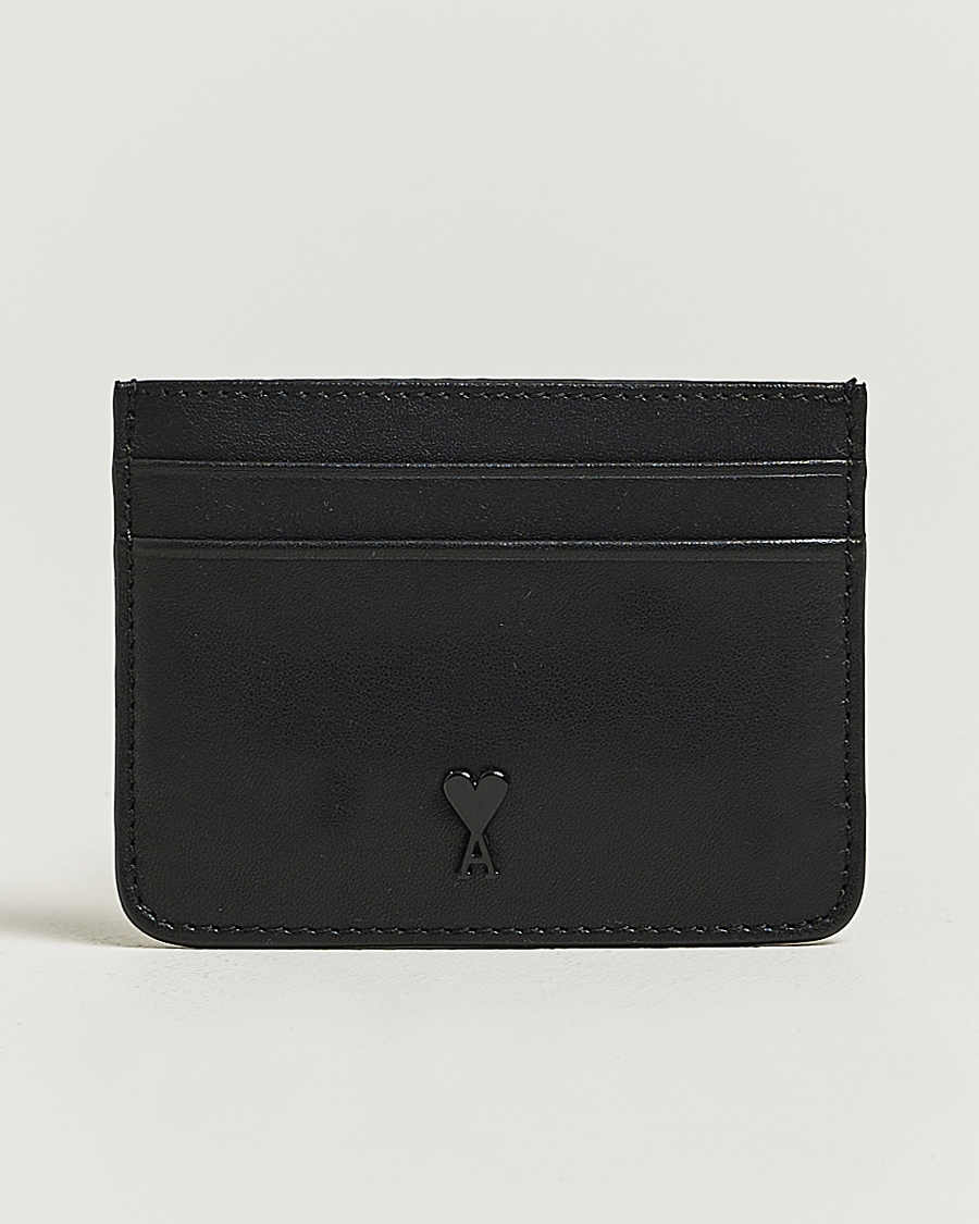 Men | Wallets | AMI | AMITonal Heart Logo Card HolderBlack