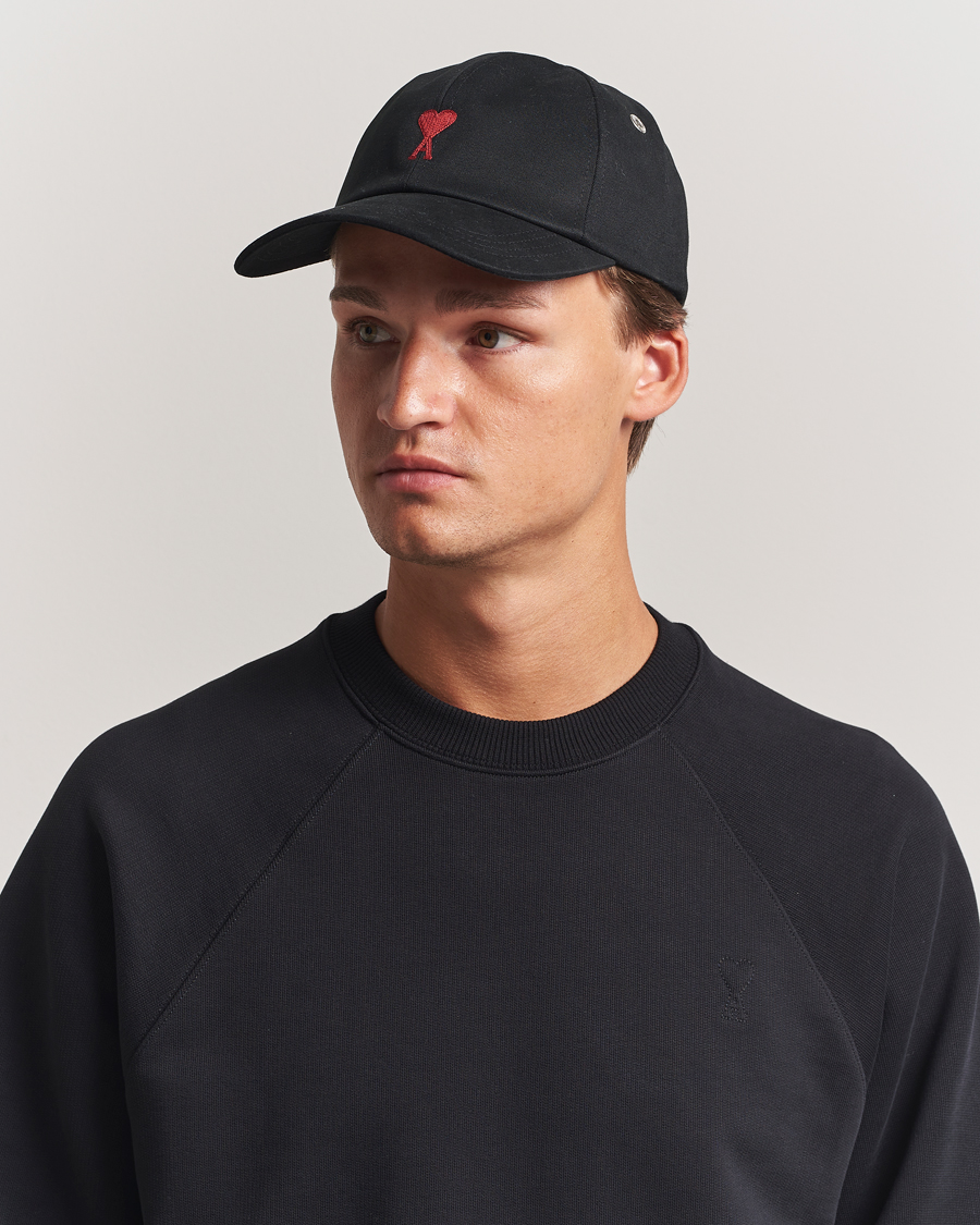 Men | Hats & Caps | AMI | Heart Logo Cap Black