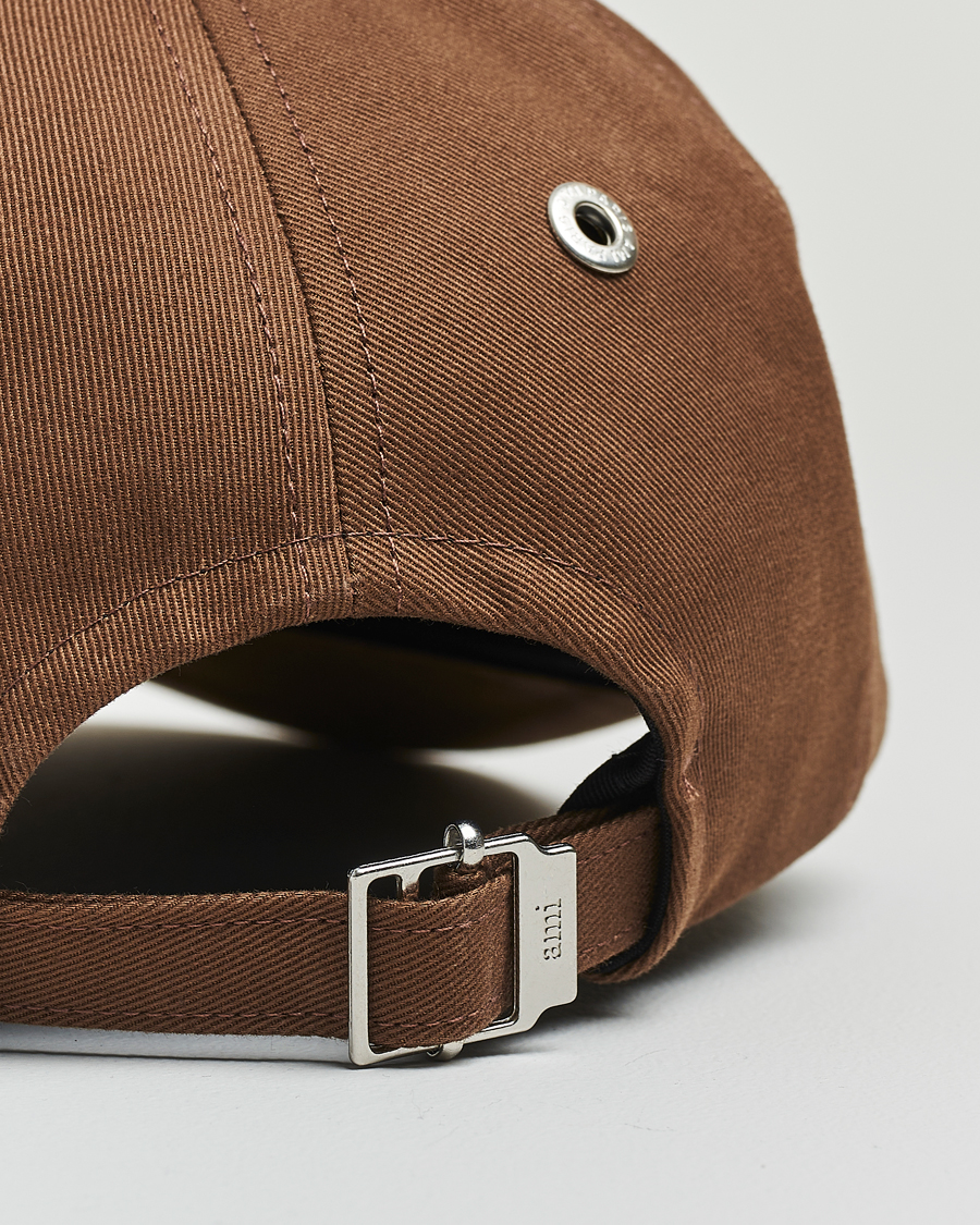 Men | Hats & Caps | AMI | Black Heart Logo Cap Noisette