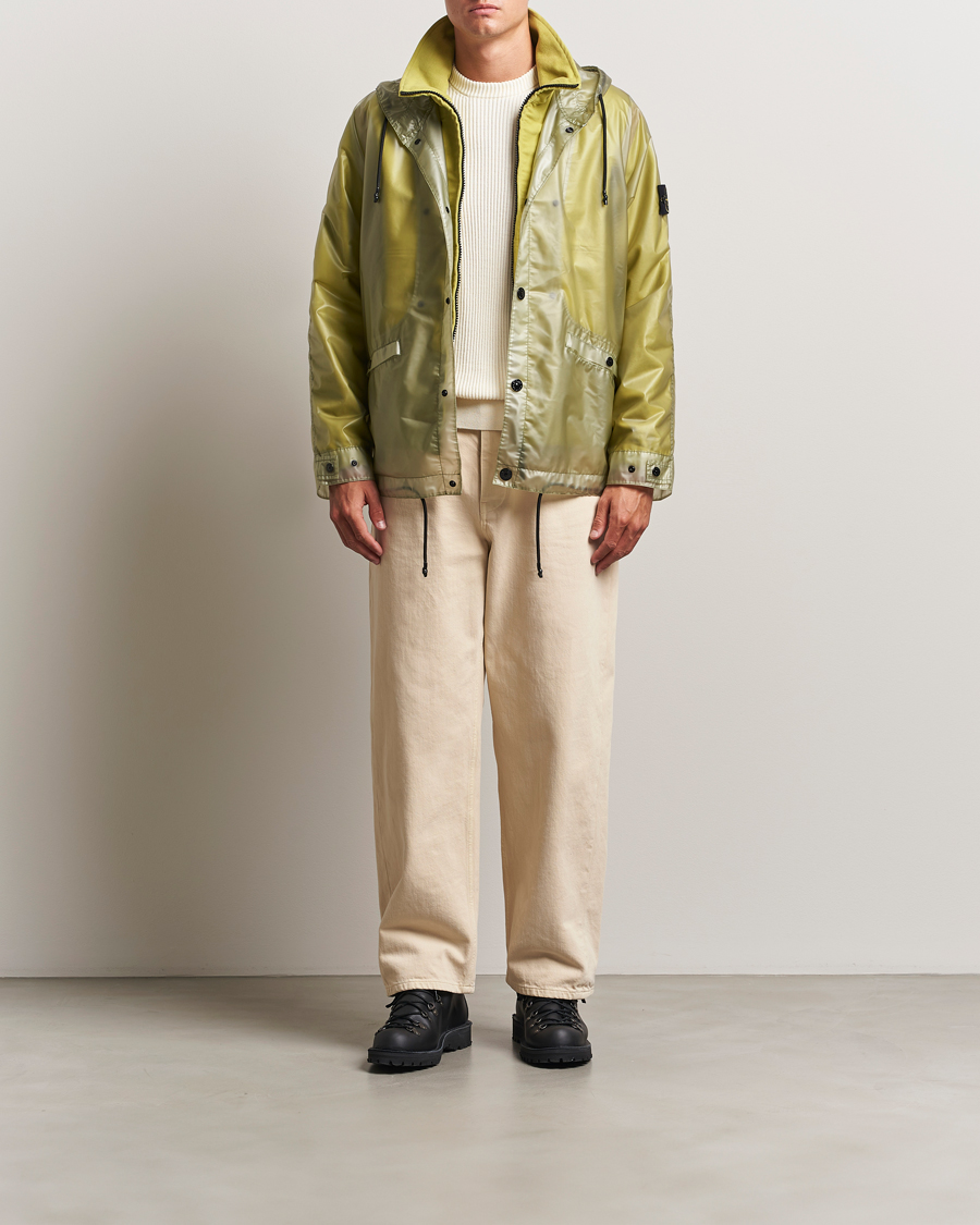 Men | Coats & Jackets | Stone Island | Translusent Cover Moleskin Short Parka Green