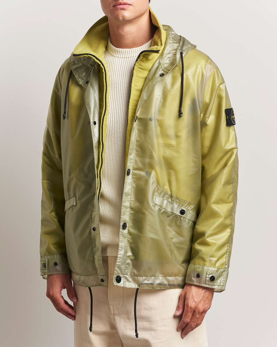 Men | Coats & Jackets | Stone Island | Translusent Cover Moleskin Short Parka Green