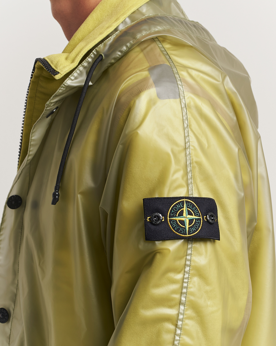 Men | Coats & Jackets | Stone Island | Translusent Cover Moleskin Short Parka Green