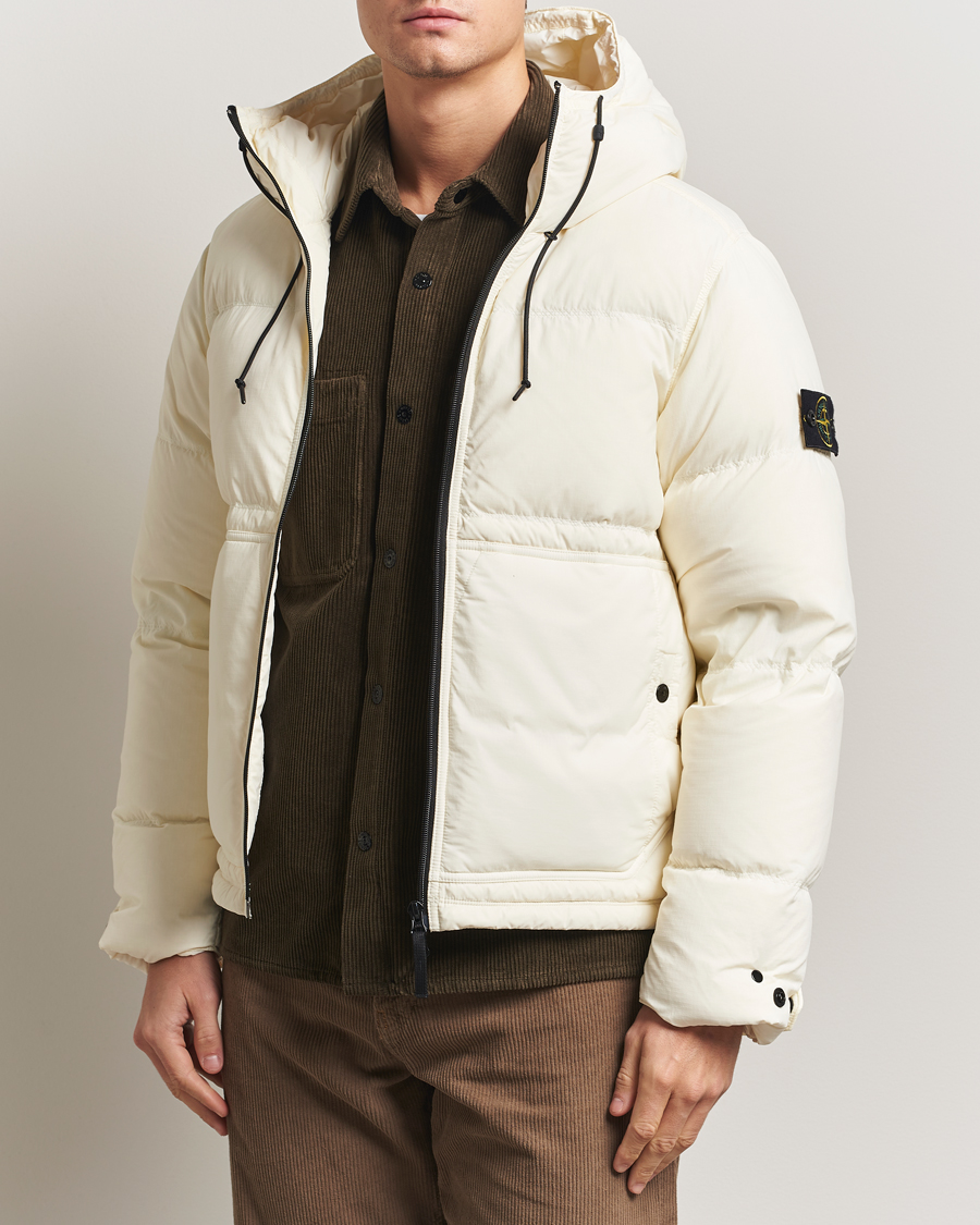 Men | Coats & Jackets | Stone Island | Ripstop Cordura Padded Down Parka Ivory