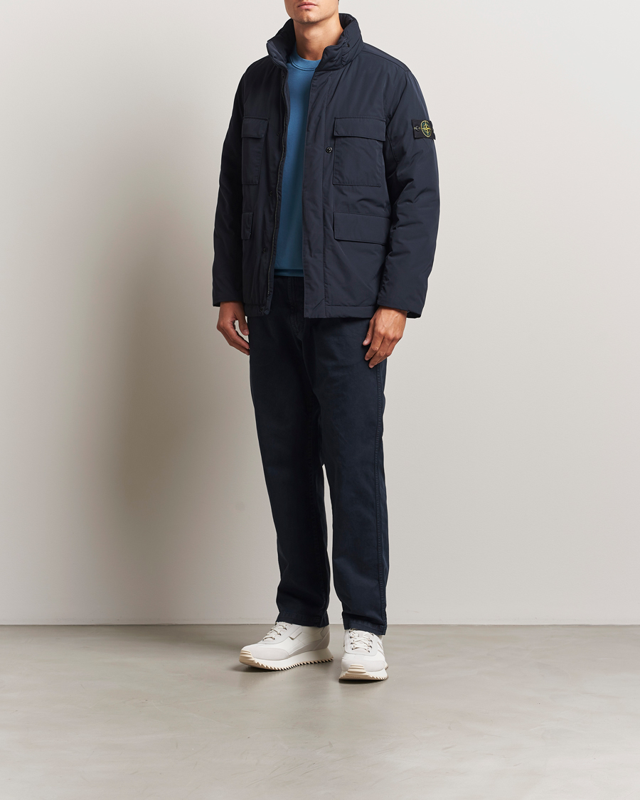 Men | Coats & Jackets | Stone Island | Micro Twill Padded Field Jacket Navy