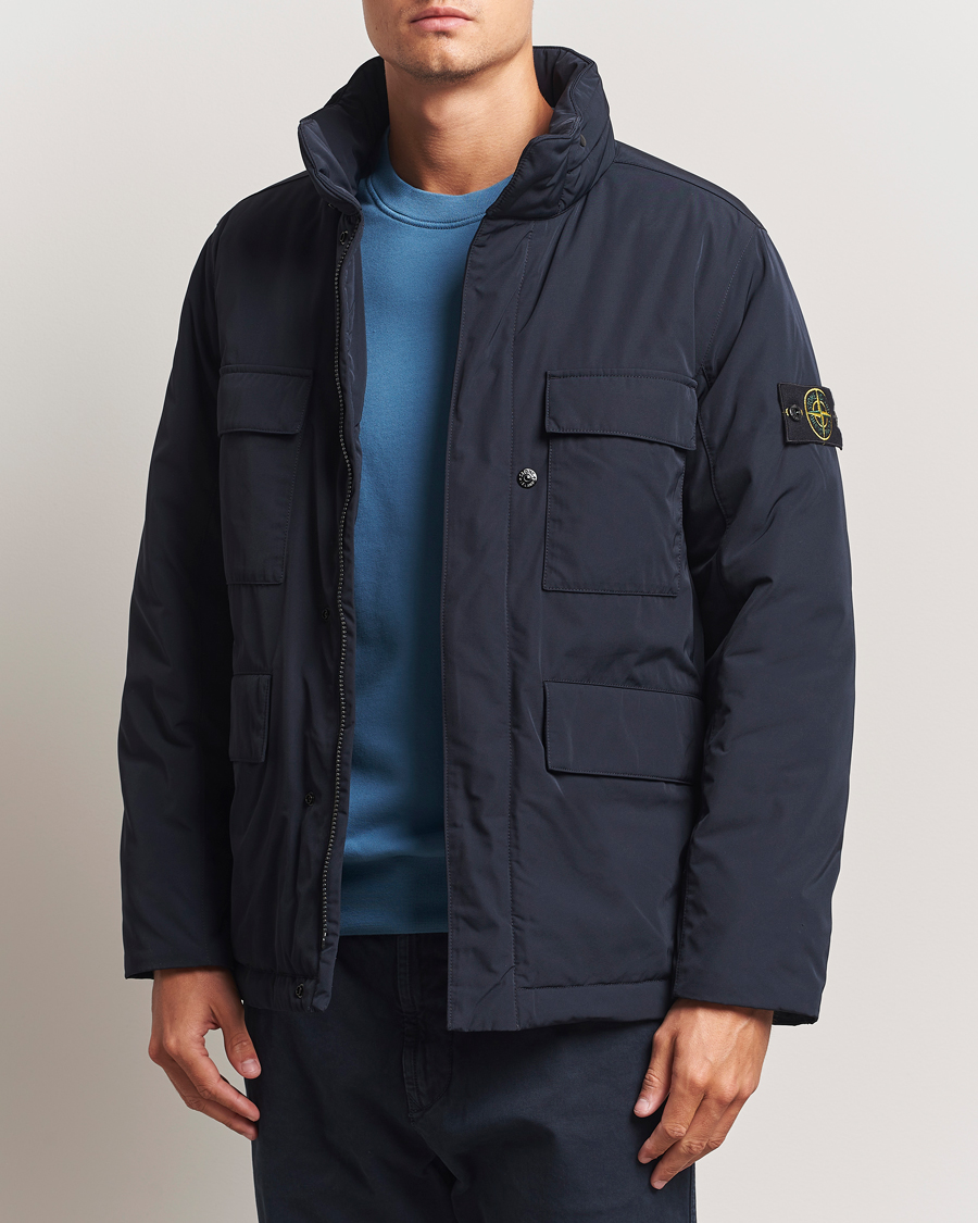 Men | Coats & Jackets | Stone Island | Micro Twill Padded Field Jacket Navy