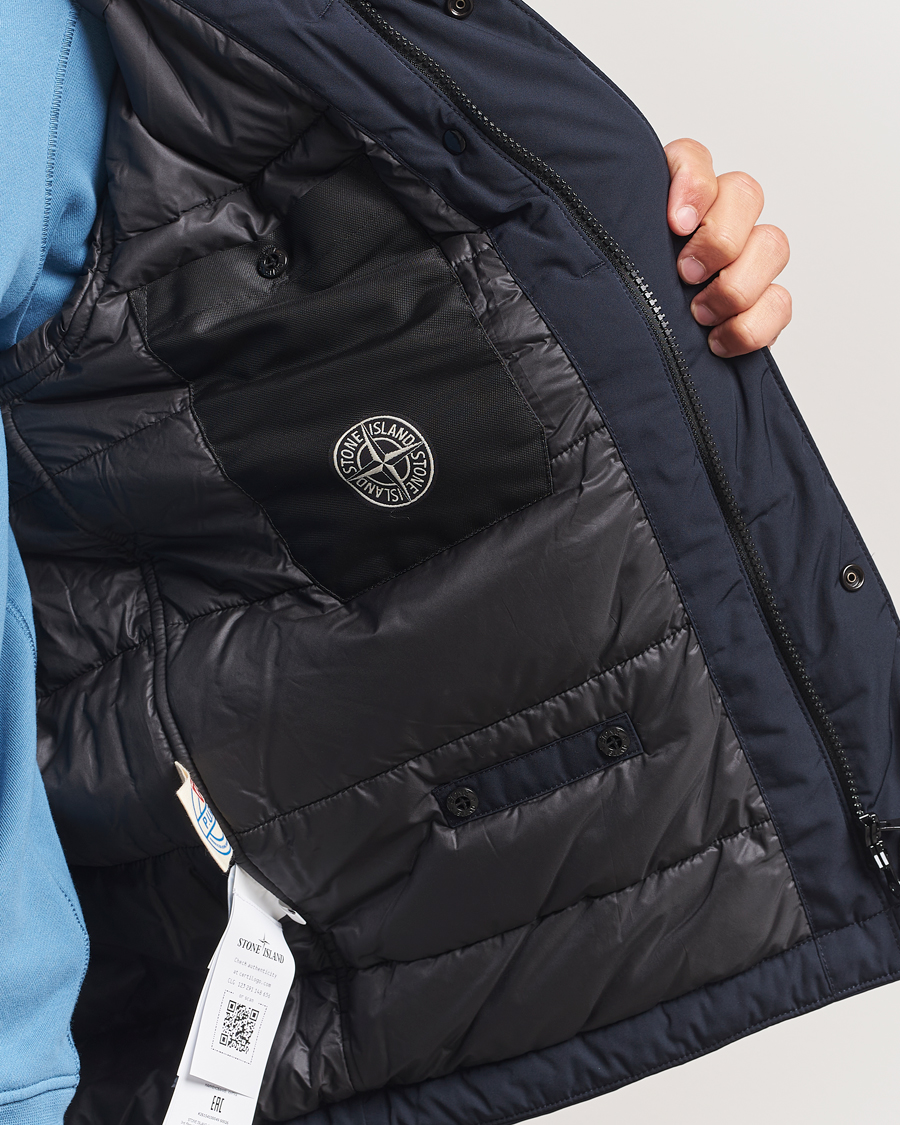 Men | Coats & Jackets | Stone Island | Micro Twill Padded Field Jacket Navy