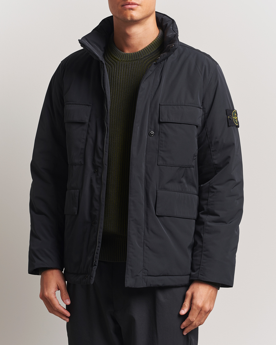 Men | Coats & Jackets | Stone Island | Micro Twill Padded Field Jacket Black