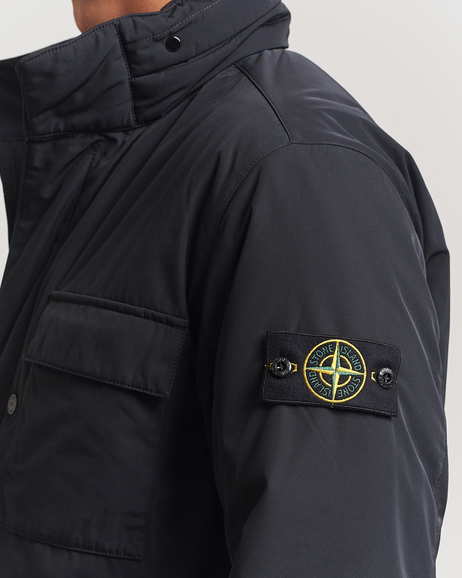 Men | Coats & Jackets | Stone Island | Micro Twill Padded Field Jacket Black