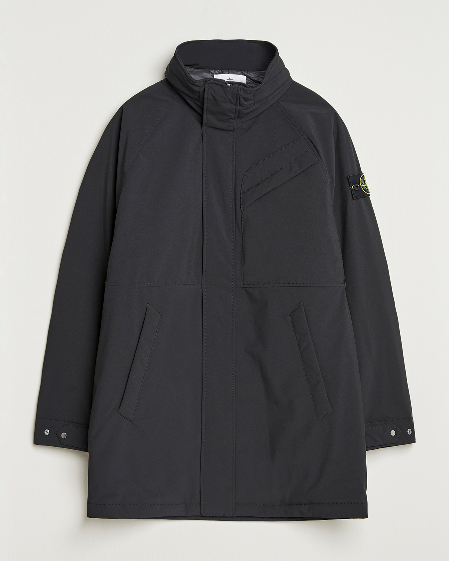 Men | Coats & Jackets | Stone Island | Soft Shell Waterproof Coat Black