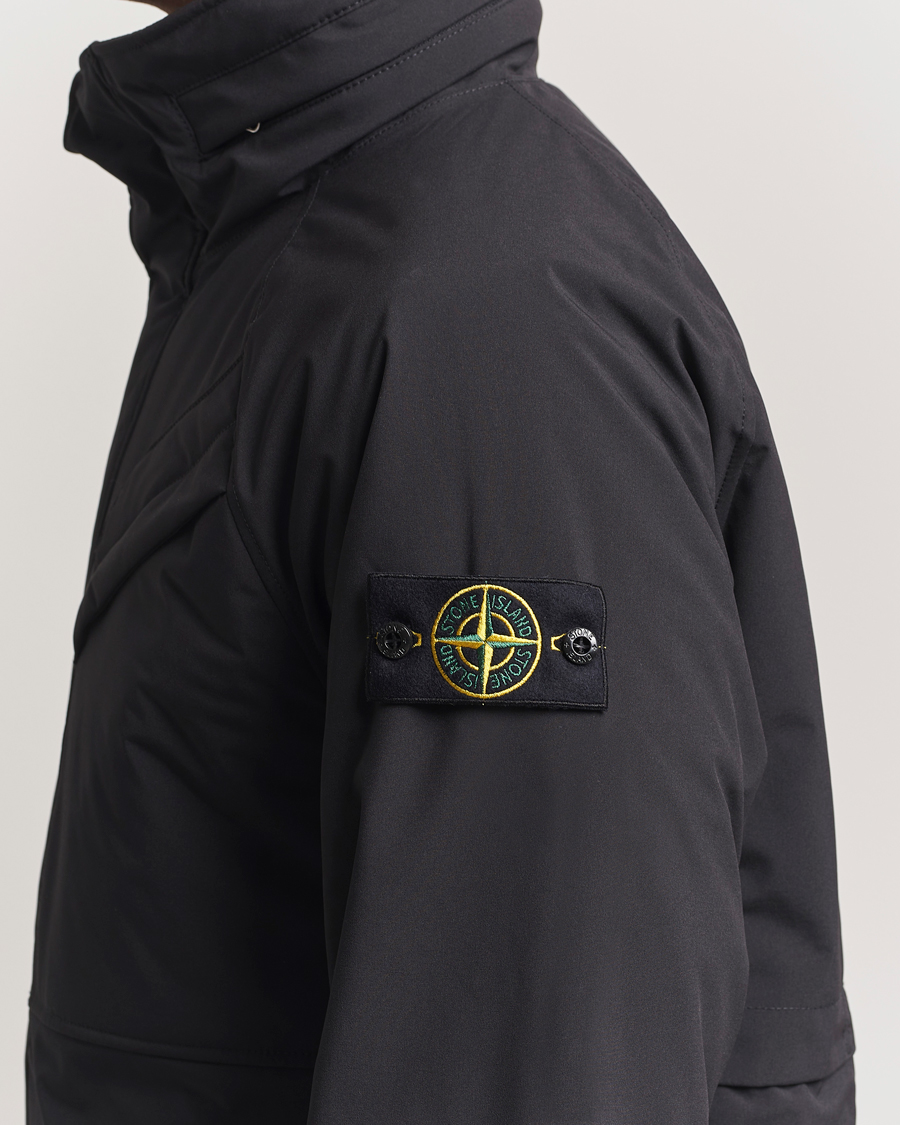 Men | Coats & Jackets | Stone Island | Soft Shell Waterproof Coat Black