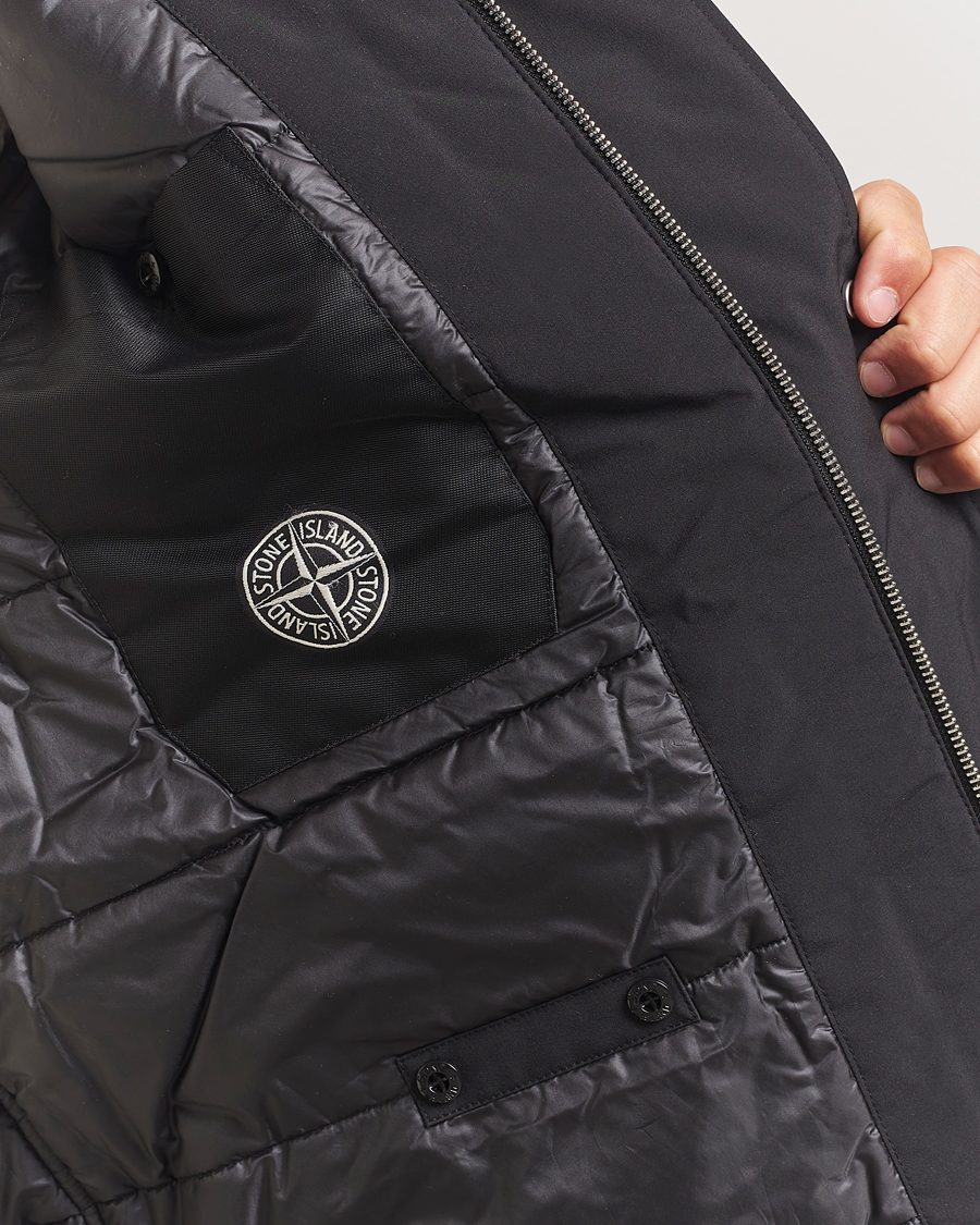 Men | Coats & Jackets | Stone Island | Soft Shell Waterproof Coat Black