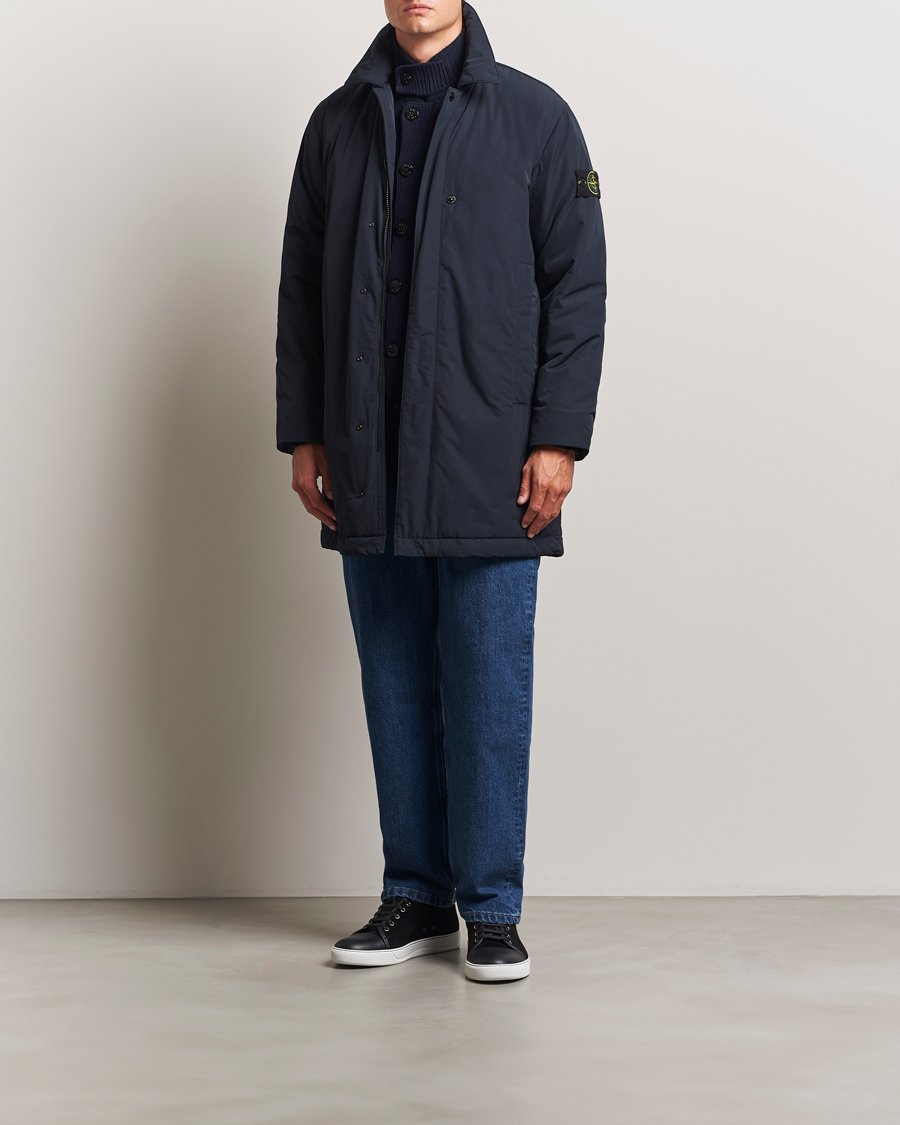 Men | Coats & Jackets | Stone Island | Micro Twill Primaloft Padded Coat Navy