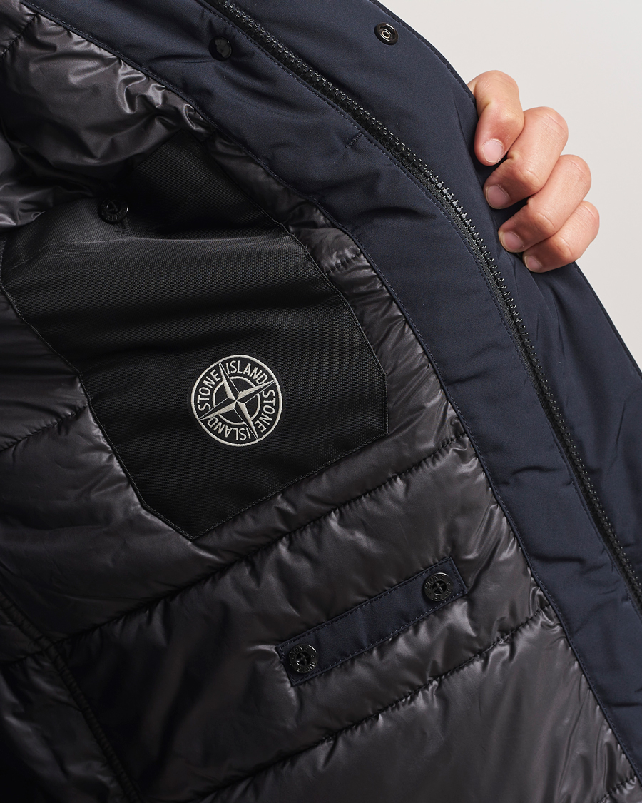 Men | Coats & Jackets | Stone Island | Micro Twill Primaloft Padded Coat Navy
