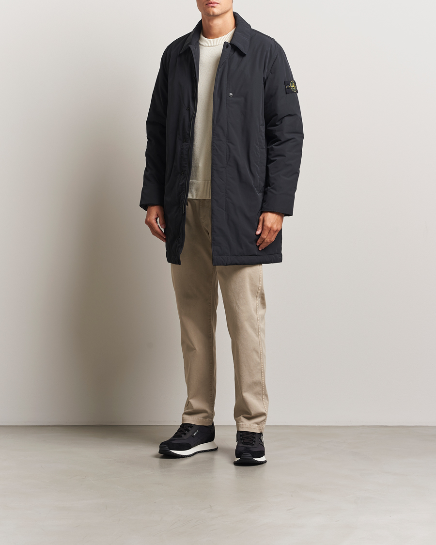 Men | Coats & Jackets | Stone Island | Micro Twill Primaloft Padded Coat Black