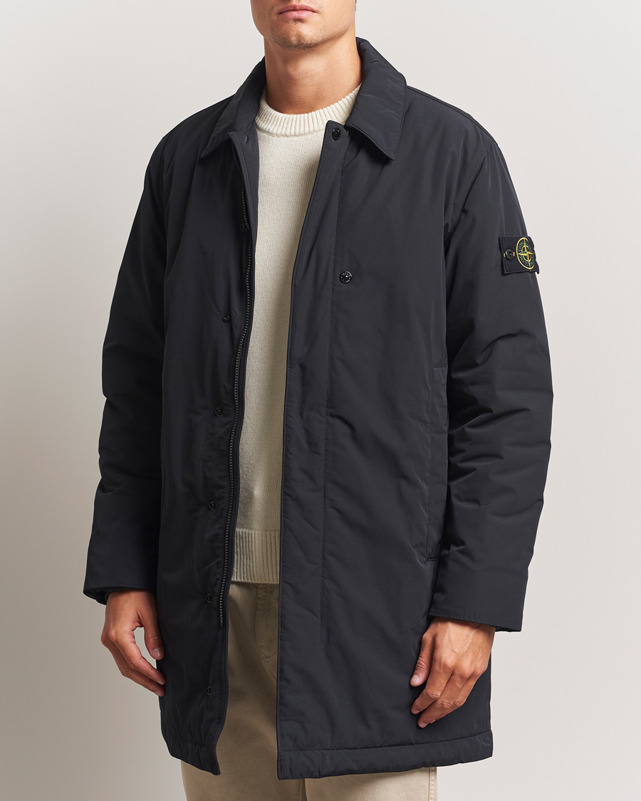 Men | Coats & Jackets | Stone Island | Micro Twill Primaloft Padded Coat Black