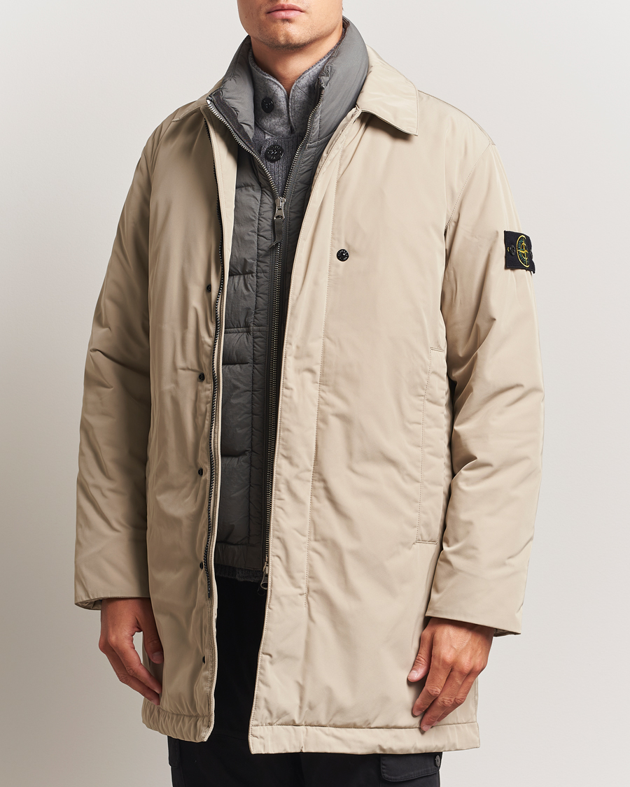 Men | Coats & Jackets | Stone Island | Micro Twill Primaloft Padded Coat Beige