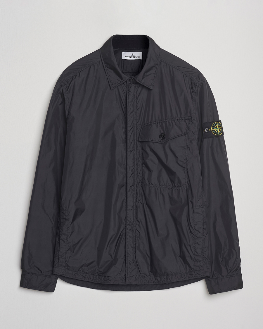 Men | Coats & Jackets | Stone Island | Crinkle Reps Padded Shirt Jacket Black