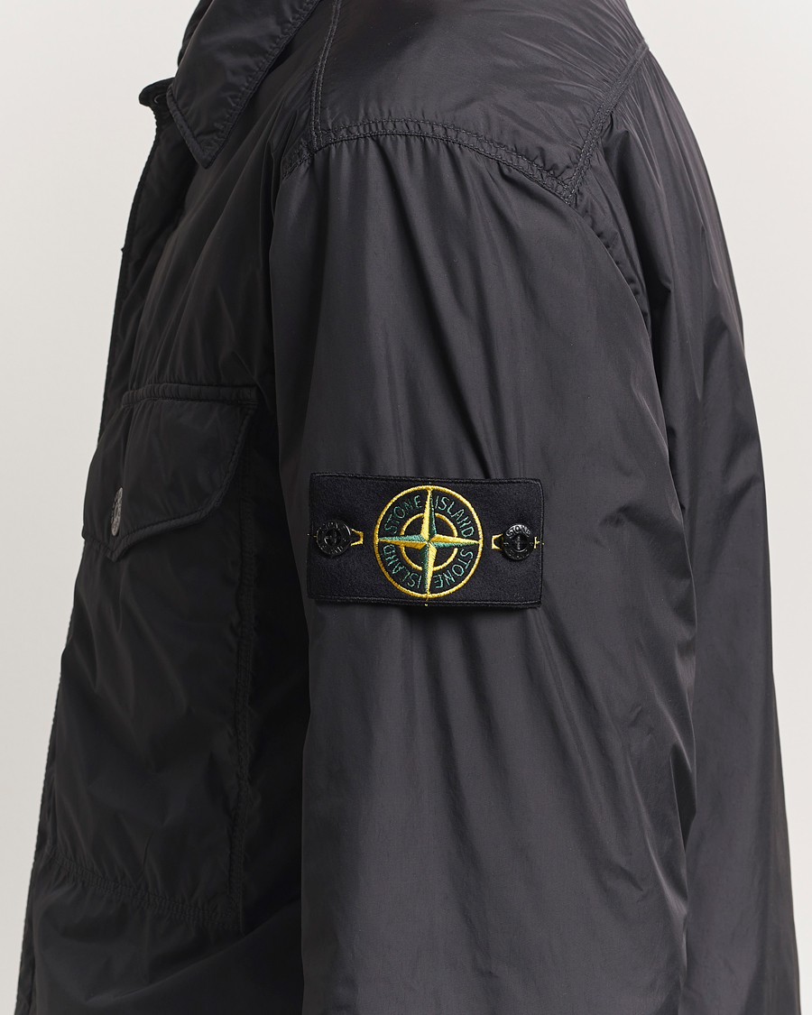 Men | Coats & Jackets | Stone Island | Crinkle Reps Padded Shirt Jacket Black