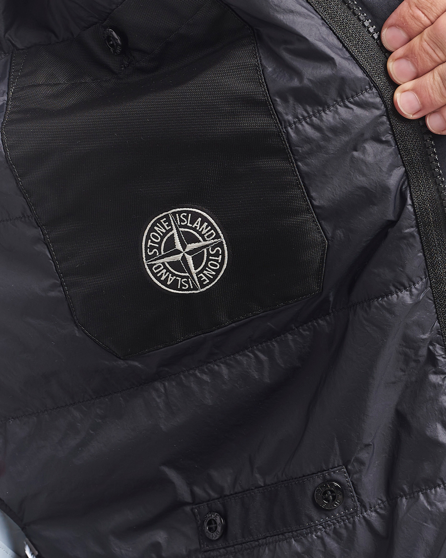 Men | Coats & Jackets | Stone Island | Crinkle Reps Padded Shirt Jacket Black