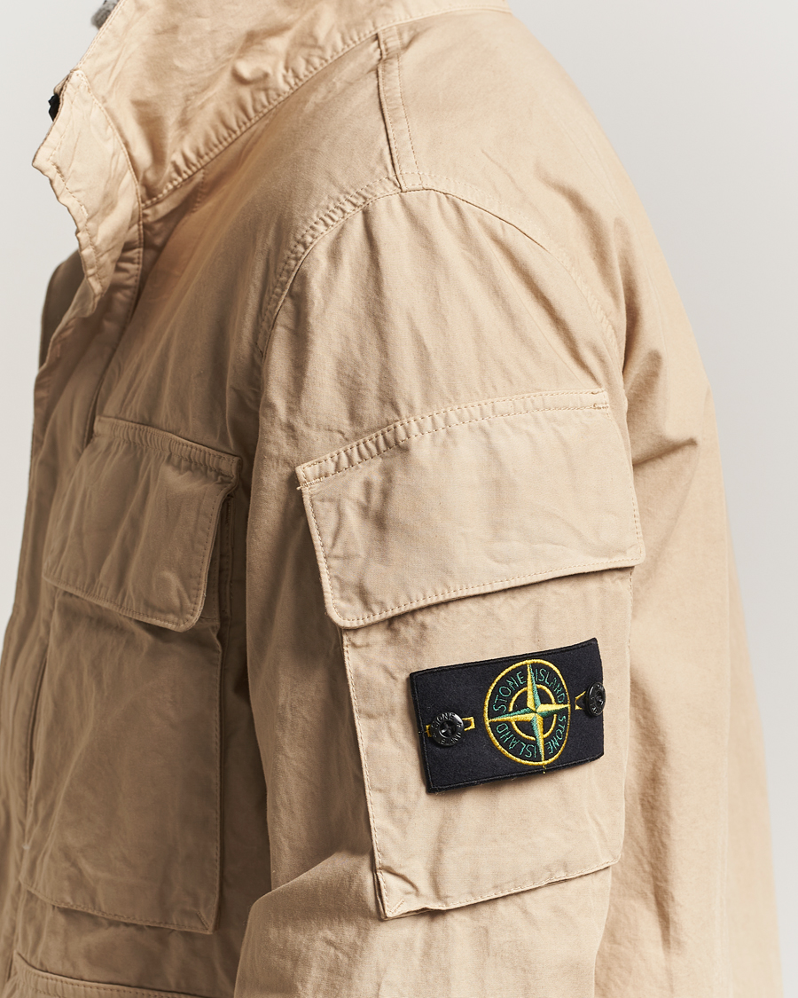 Men | Coats & Jackets | Stone Island | Canvas Weave Cotton Field Jacket Beige