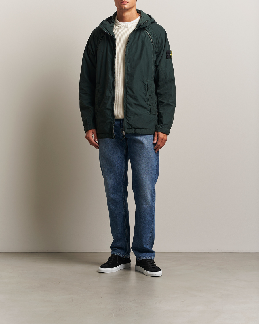 Men | Coats & Jackets | Stone Island | David-Light TC Hooded Jacket Green