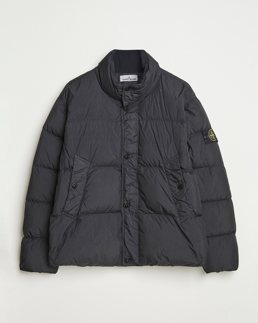 Men | Coats & Jackets | Stone Island | Crinkle Reps Down Jacket Black