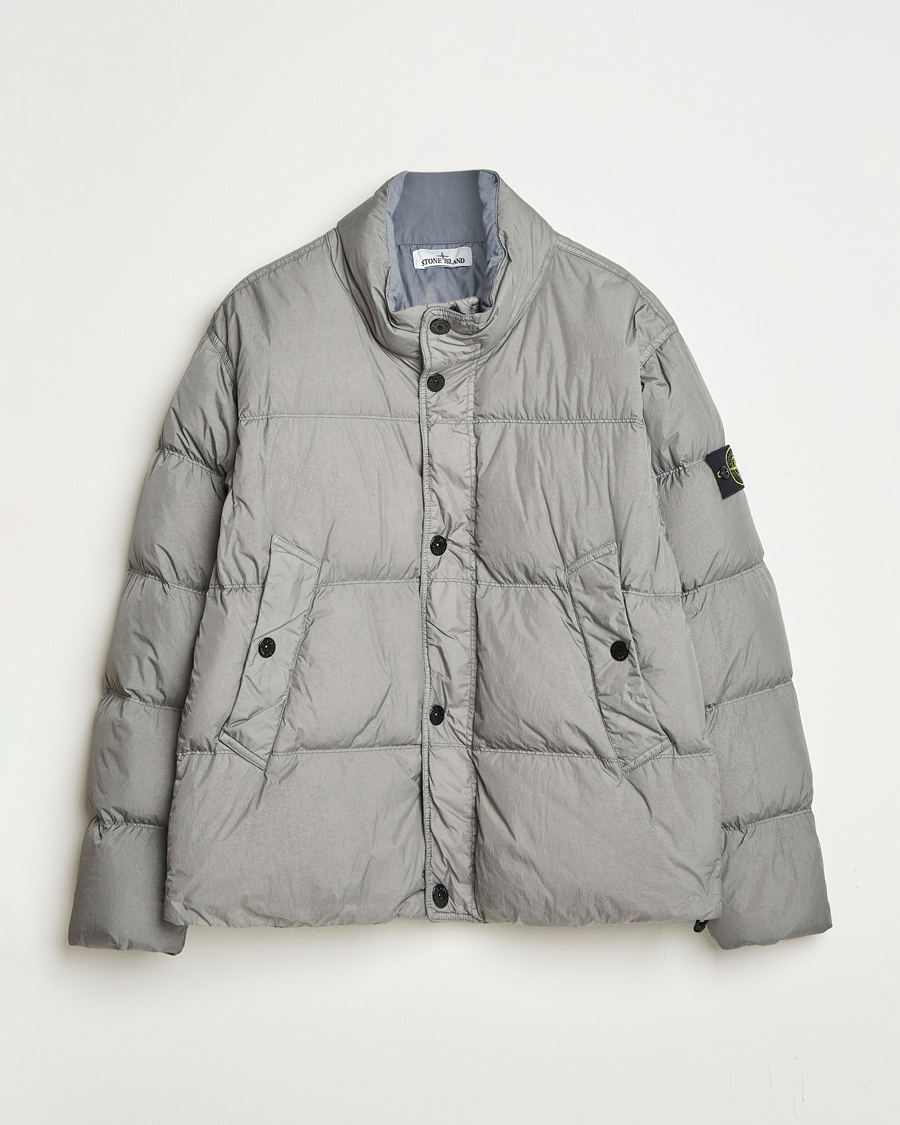 Men | Coats & Jackets | Stone Island | Crinkle Reps Down Jacket Cement