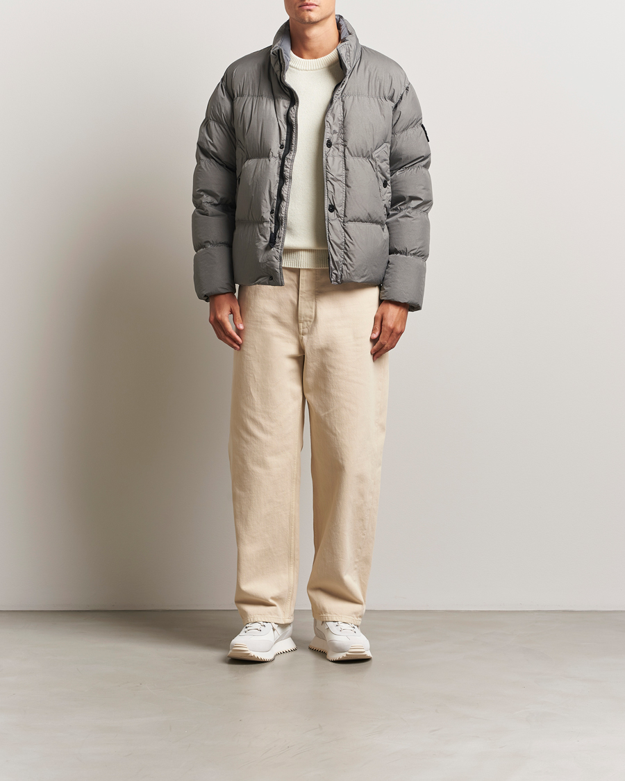 Men | Coats & Jackets | Stone Island | Crinkle Reps Down Jacket Cement