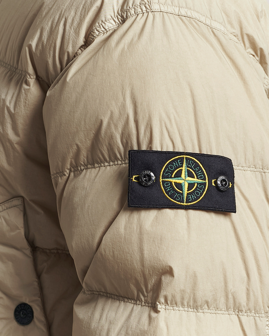 Men | Coats & Jackets | Stone Island | Crinkle Reps Down Jacket Beige