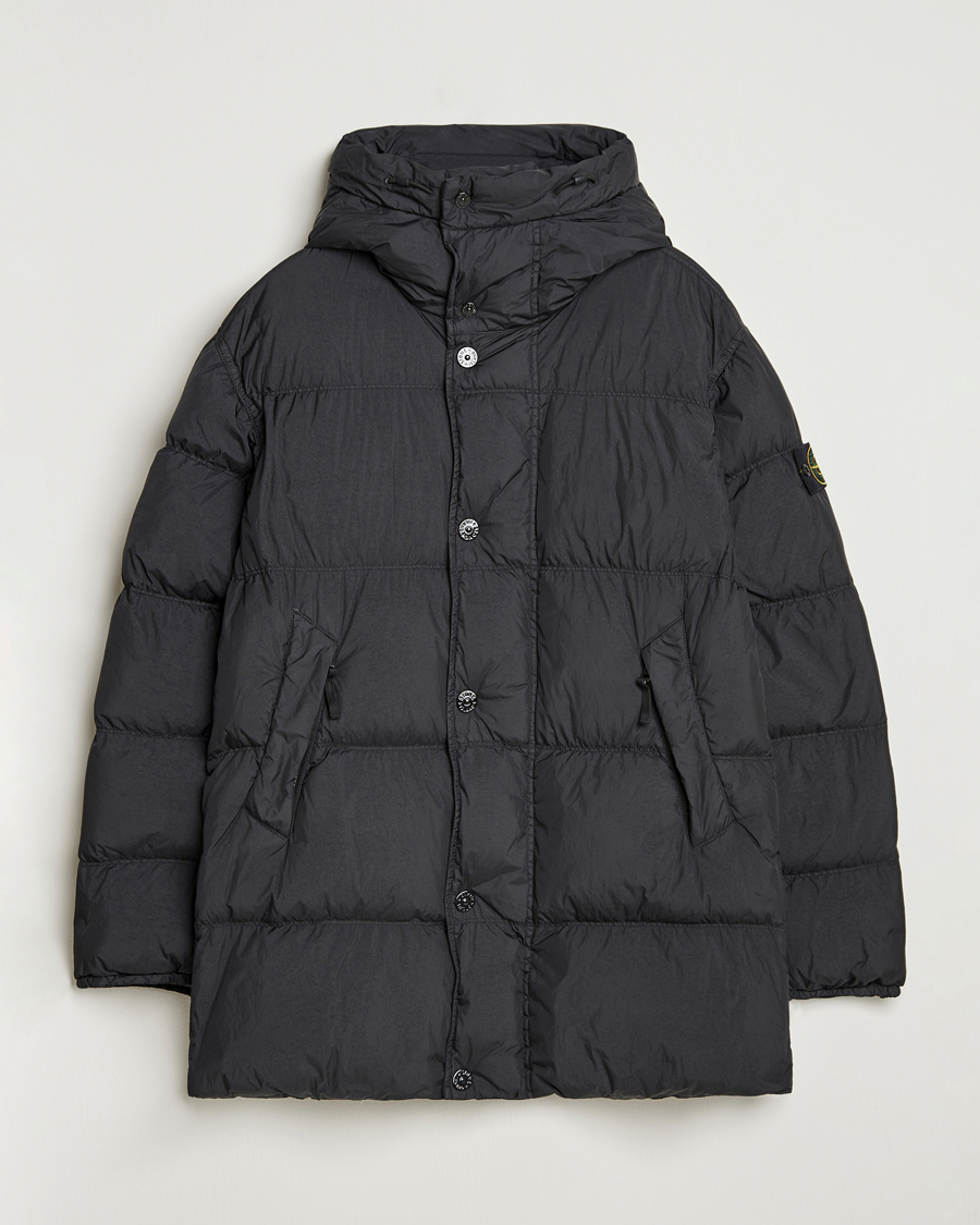Men | Coats & Jackets | Stone Island | Crinkle Reps Down Parka Black