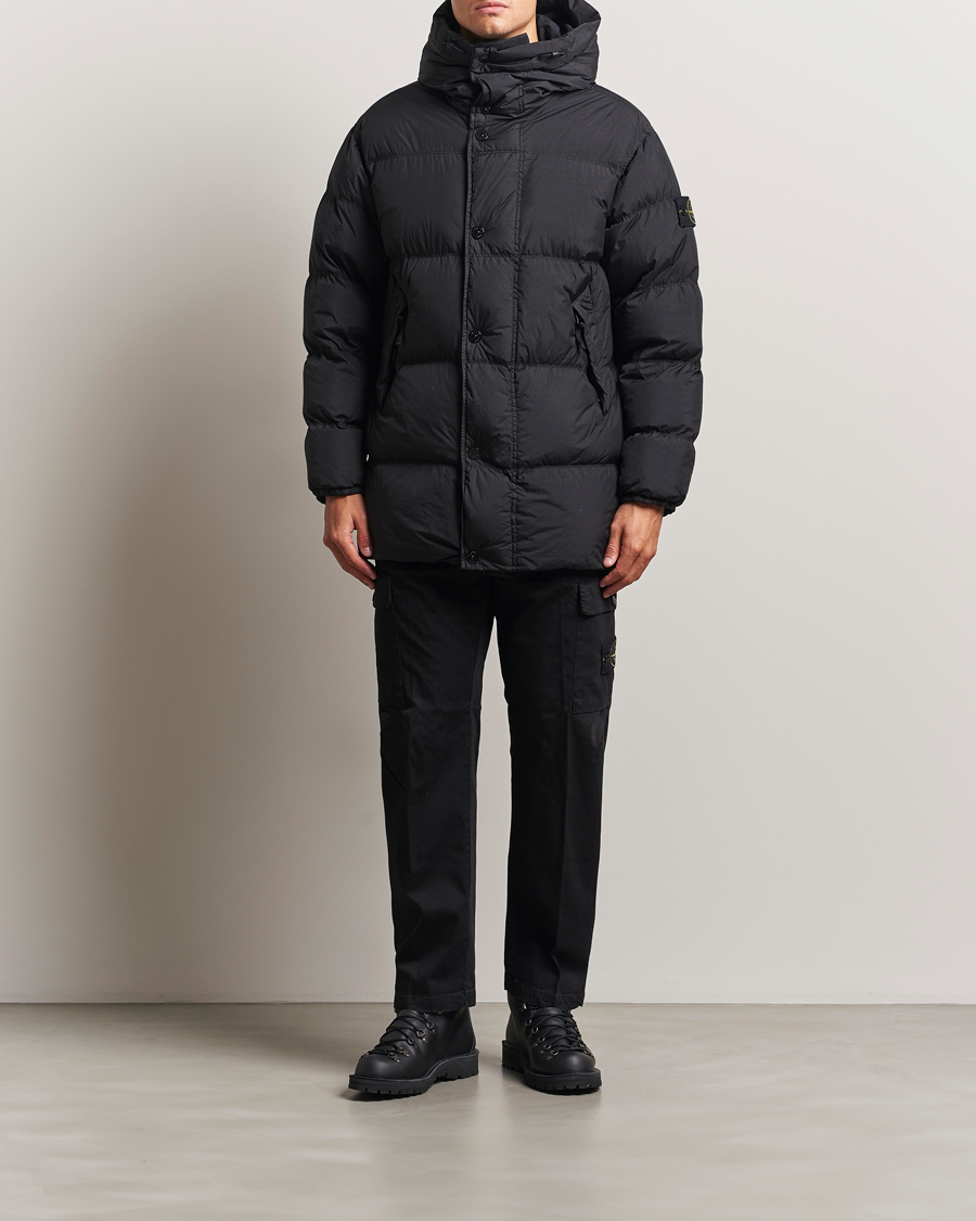 Men | Coats & Jackets | Stone Island | Crinkle Reps Down Parka Black